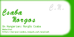 csaba morgos business card
